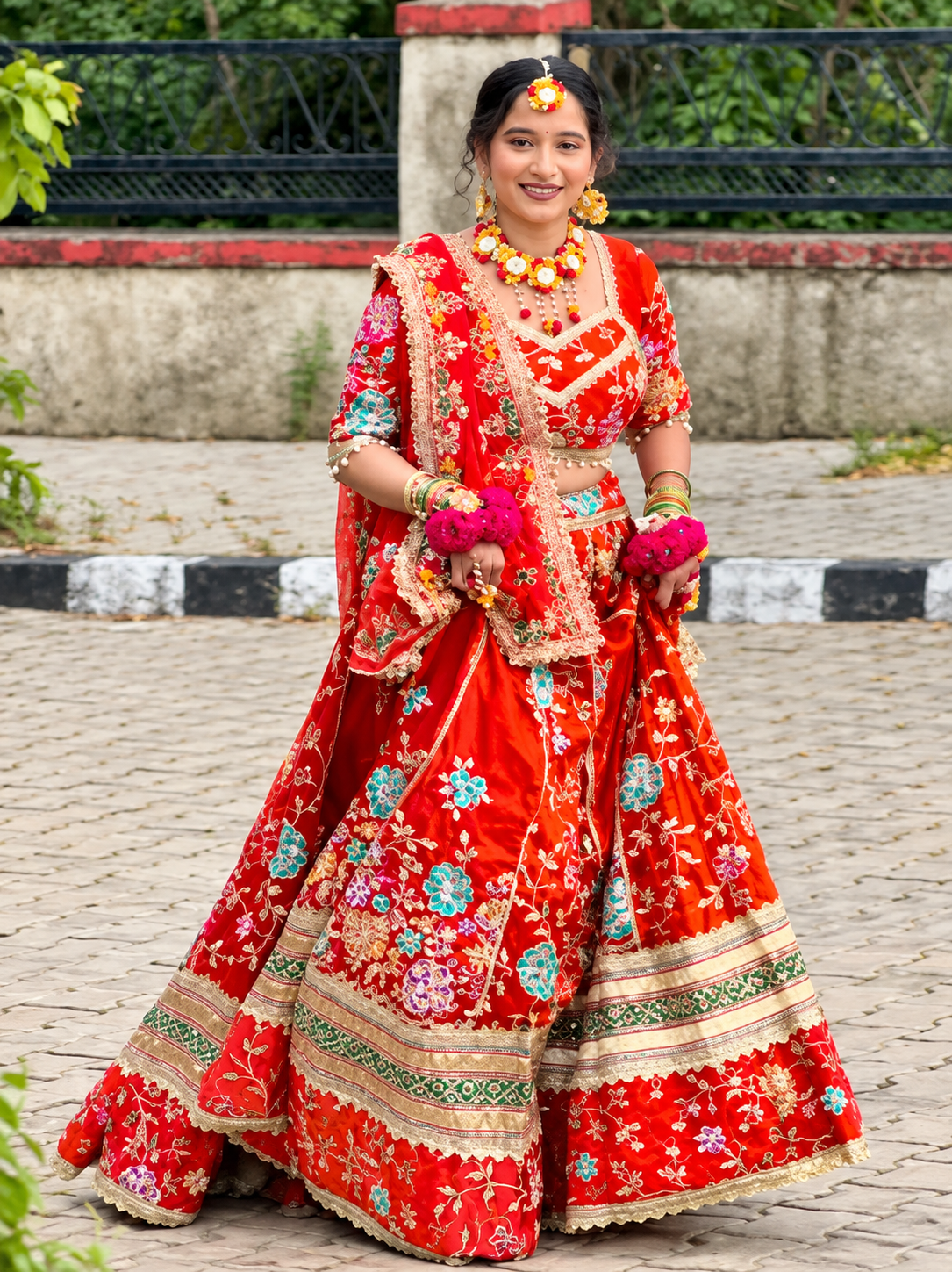 Embroidered Pastel Lehenga